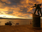 Seafarer's Memorial Sunset, Wakefield Quay, Nelson